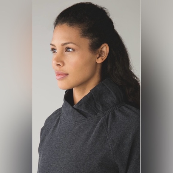LULULEMON After All Pullover Sweatshirt in Heathered Black Grey , sz : 8 - Picture 3 of 13